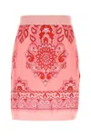 Etro Knit-trimmed Silk Mini Skirt
