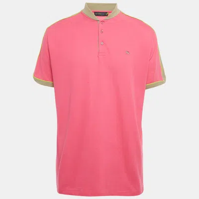 Pre-owned Etro Pink Cotton Pique Polo T-shirt 3xl