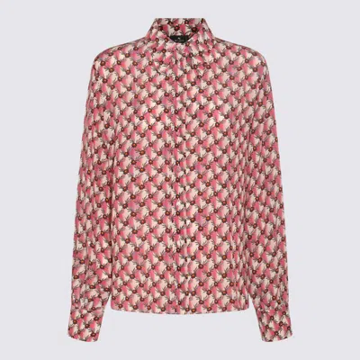 Etro Floralia-print Silk Shirt In Pink