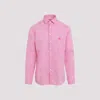 Etro Pink Pegaso Embroidery Shirt In Multicolor