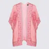 Etro Draped Kimono Sleeves Lightweight Paisley Top