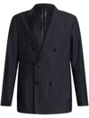 Etro Pinstripe-pattern Double-breasted Blazer In Black