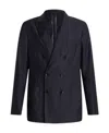 Etro Pinstripe-pattern Double-breasted Blazer In Black