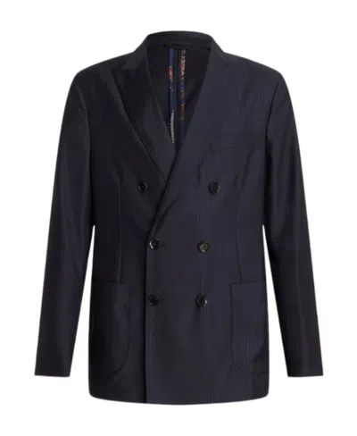 ETRO ETRO PINSTRIPED DOUBLE-BREASTED BLAZER
