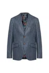 Etro Classic Pinstripe Blazer In Tailored Style In Multi