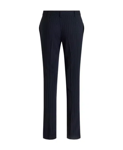 Etro Pinstripe Tailored Trousers In Black