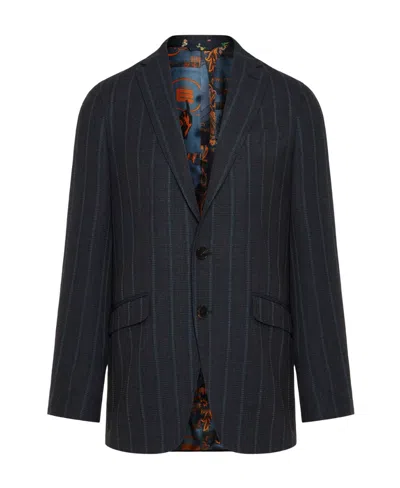 Etro Pinstripe-pattern Single Breasted Suit In Multi