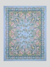 Etro Plaid Aus Wolle Mit Blumen- Und Paisley-print In Hellblau