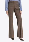 Etro Embroidered Stretch Jersey Pant In Brown