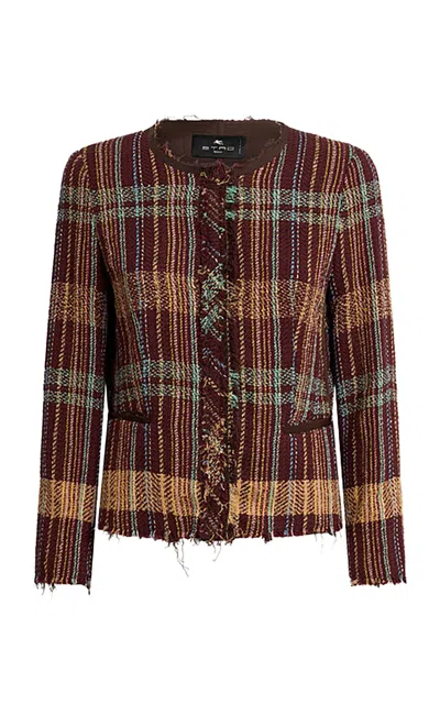 Etro Plaid Cotton-blend Jacket In Multi