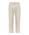 Etro Patterned Drawstring Trousers In White