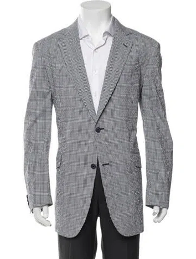 Pre-owned Etro Plaid Print Blazer In Blue