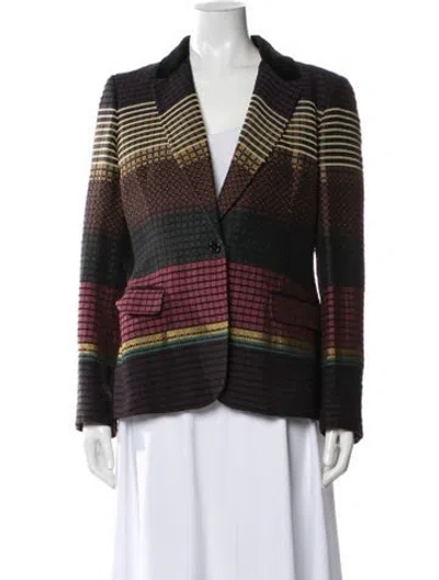 Pre-owned Etro Plaid Print Blazer In Multi