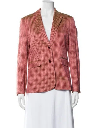 Pre-owned Etro Plaid Print Blazer In Pink