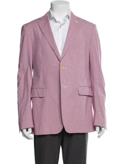 Pre-owned Etro Plaid Print Blazer In Purple