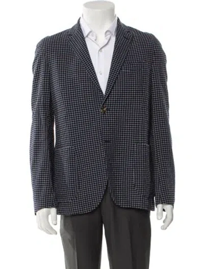 Pre-owned Etro Plaid Print Blazer In Purple