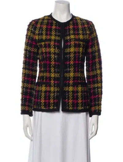 Pre-owned Etro Plaid Print Evening Jacket In Blue