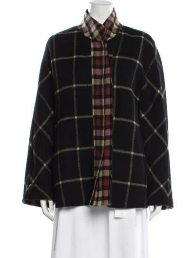 Pre-owned Etro Plaid Print Jacket In Black