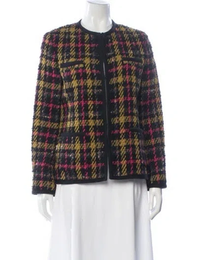 Pre-owned Etro Plaid Print Jacket In Blue
