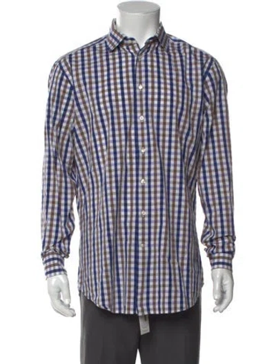 Pre-owned Etro Plaid Print Long Sleeve Jersey In Multi