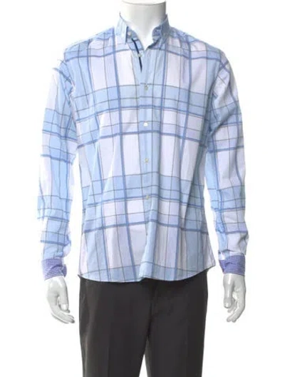 Pre-owned Etro Plaid Print Long Sleeve Shirt In Multi