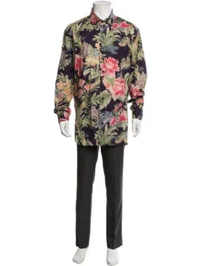 Pre-owned Etro Plaid Print Long Sleeve Shirt In Purple