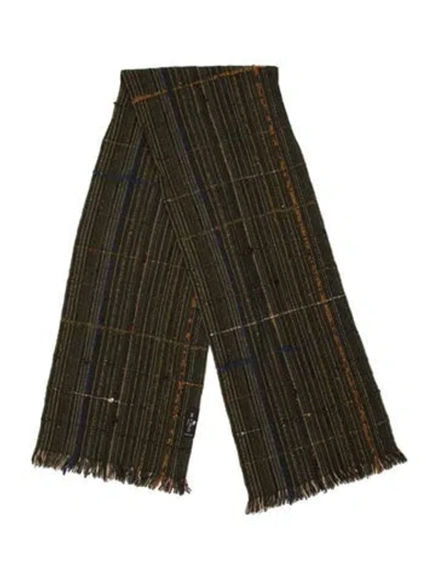 Pre-owned Etro Plaid Print Scarf In Green