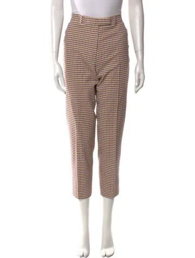 Pre-owned Etro Plaid Print Skinny Leg Pants In Neutral