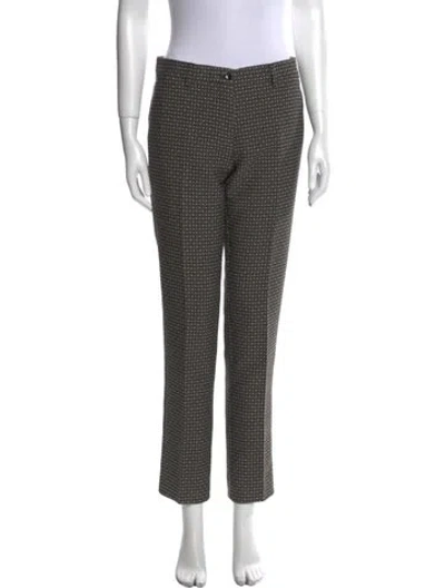 Pre-owned Etro Plaid Print Straight Leg Pants