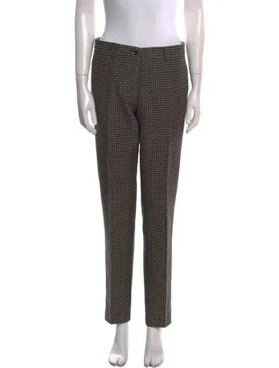 Pre-owned Etro Plaid Print Straight Leg Pants