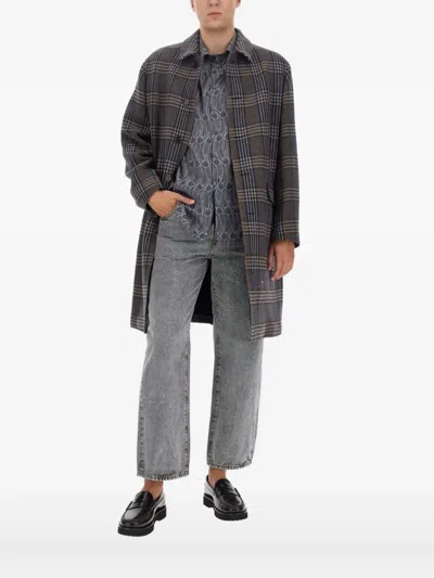 Etro Plaid Jacket For Men In Gray