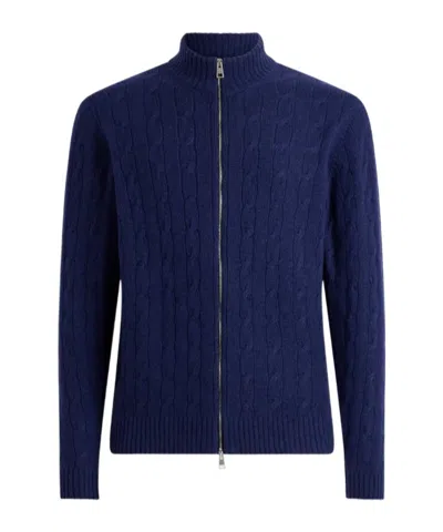Etro Plain-coloured Cashmere Cardigan In Animal Print