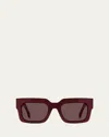Etro Plastic Rectangle Sunglasses In Burgundy