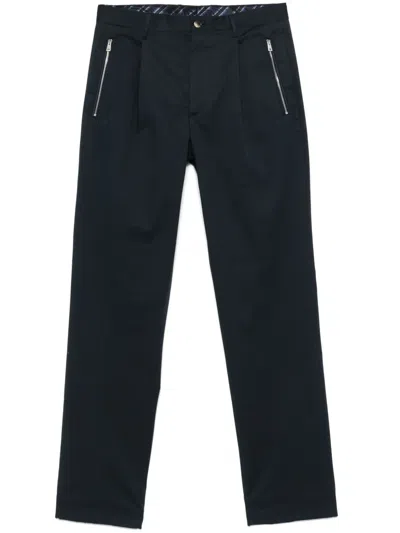 Etro Pleat-detail Trousers In Multicolor