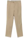 Etro Pleat-detailing Wool Trousers In Neutrals