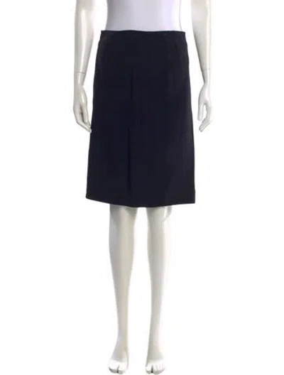 Pre-owned Etro Pleated Accents Knee-length Skirt In Black