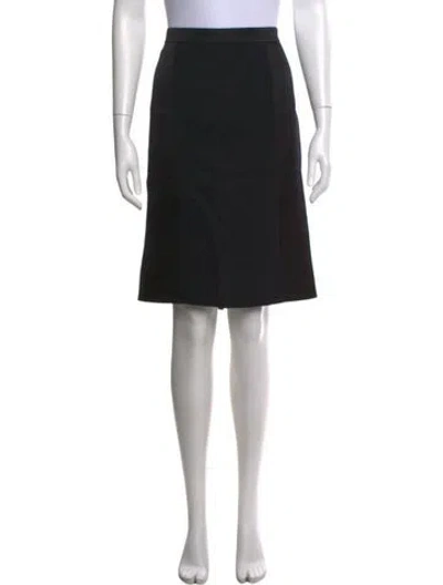 Pre-owned Etro Pleated Accents Knee-length Skirt In Black