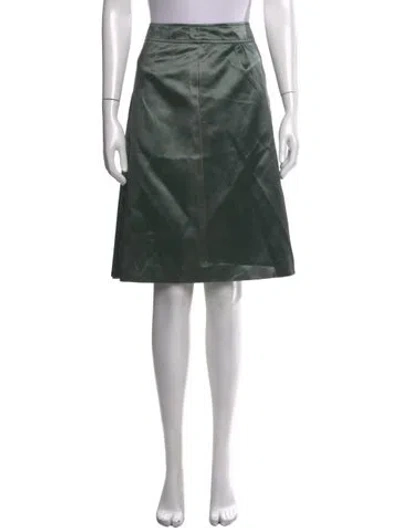 Pre-owned Etro Pleated Accents Knee-length Skirt W/ Tags In Green
