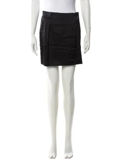 Pre-owned Etro Pleated Accents Mini Skirt W/ Tags In Black