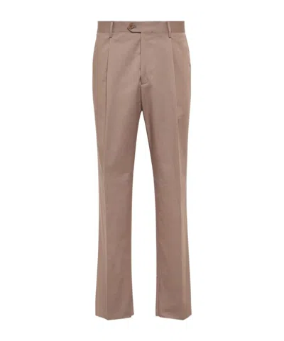 Etro Pleated Details Casual Pants In Brown
