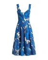 Etro Sleelvess Cotton Sleevless Sundress In Printed Azure Base
