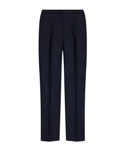 Etro Pleated Front Casual Pants In Blue