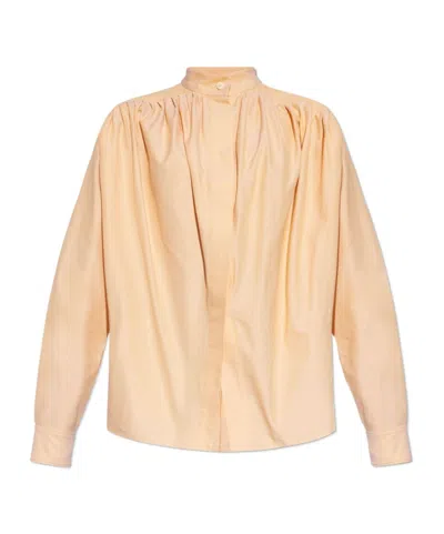ETRO ETRO PLEATED LONG-SLEEVED BLOUSE