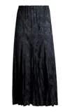 Etro Pleated Midi Skirt In Black