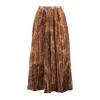 Etro Pleated Midi Skirt In Georgette