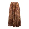 Etro Pleated Paisley Midi Skirt