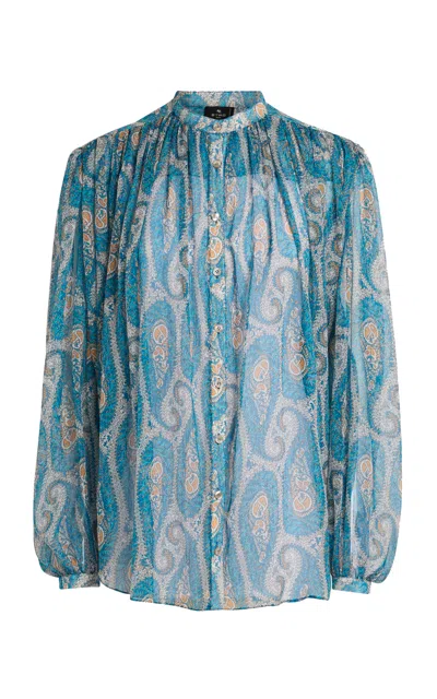 Etro Pleated Silk Shirt