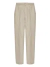 Etro Pleated Trousers In Neutral