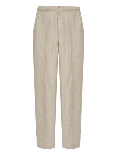 Etro Pleated Trousers In Neutral
