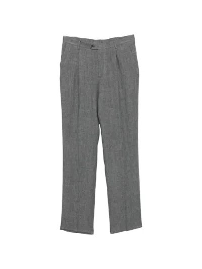 Etro Single Pleat Tailored Suit Trousers In Gray